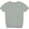 Boys Honeycomb Knit Shirt, Aqua - Shirts - 3