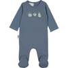 Boys Fruity Friends Print Footie, Royal Blue - Footie Pajamas - 1 - thumbnail