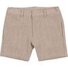 Boys Dress Shorts, Heathered Sand - Shorts - 1 - thumbnail