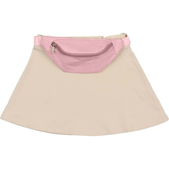 Boxy Belt Bag Short Skirt, Sand & Pink