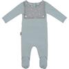 Boys Bubble Bib Footie, Powder Blue - Footie Pajamas - 1 - thumbnail