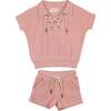 Beach Terry Pullover Top & Short Set, Mauve - Mixed Apparel Set - 1 - thumbnail