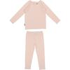 Box Design Raglan Sleeve Top & Pant Set, Pale Pink - Mixed Apparel Set - 1 - thumbnail