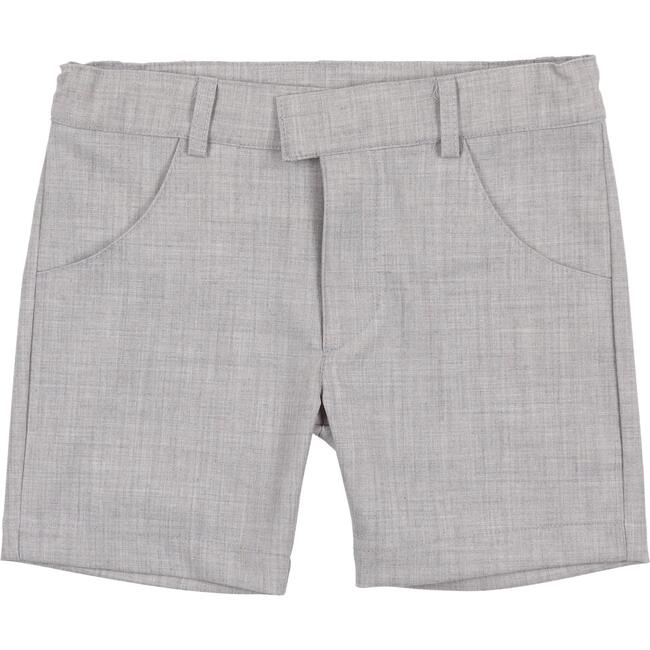 Boys Dress Shorts, Heathered Sand - Shorts - 3