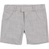 Boys Dress Shorts, Heathered Sand - Shorts - 3