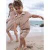 Beach Terry Pullover Top & Short Set, Sand - Mixed Apparel Set - 2