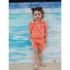 Beach Terry Pullover Top & Short Set, Coral - Mixed Apparel Set - 4