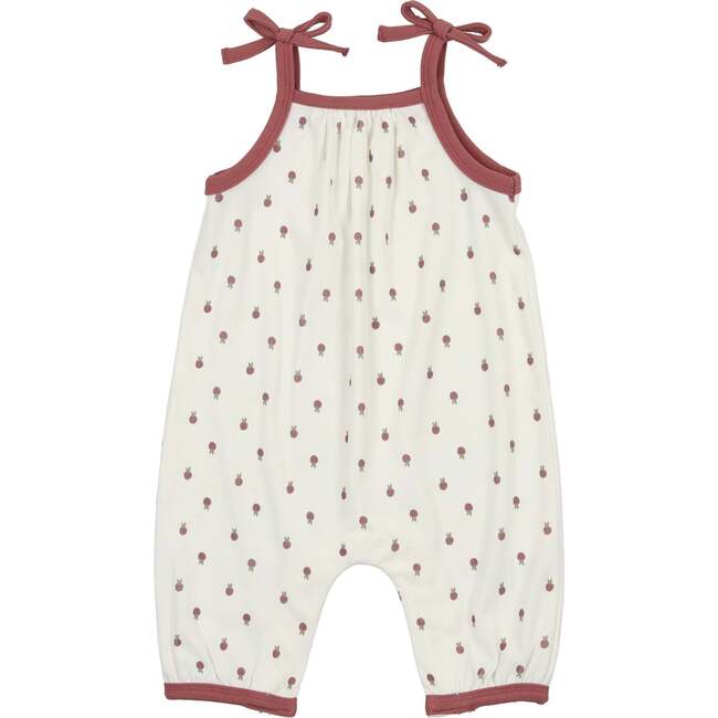 Baby Ribbed Berry Romper, White