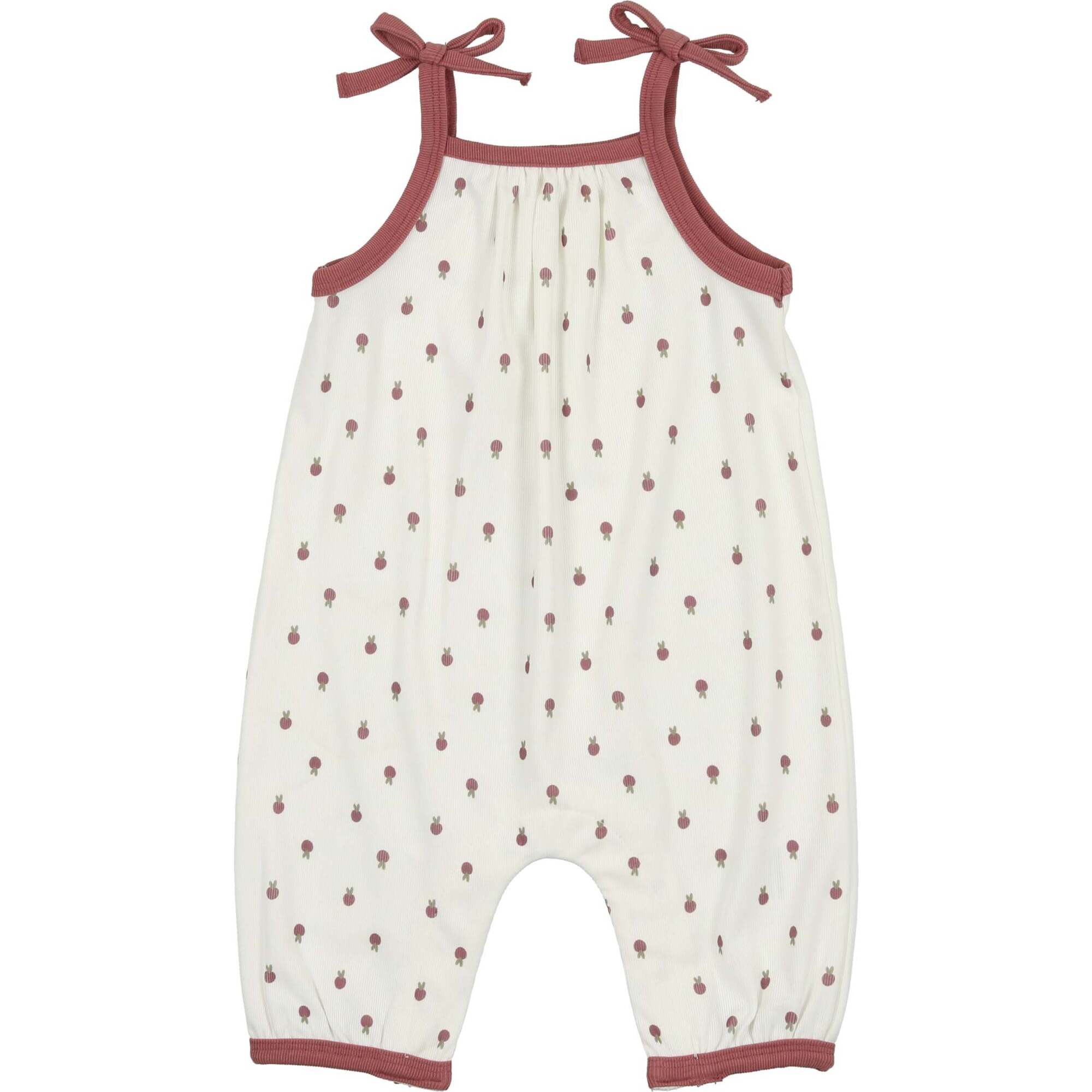Baby Ribbed Berry Romper, White - Onesies - 1