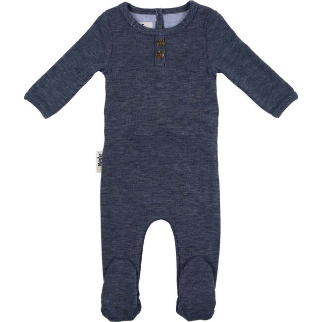 Asymetrical Cashmere Footie, Navy