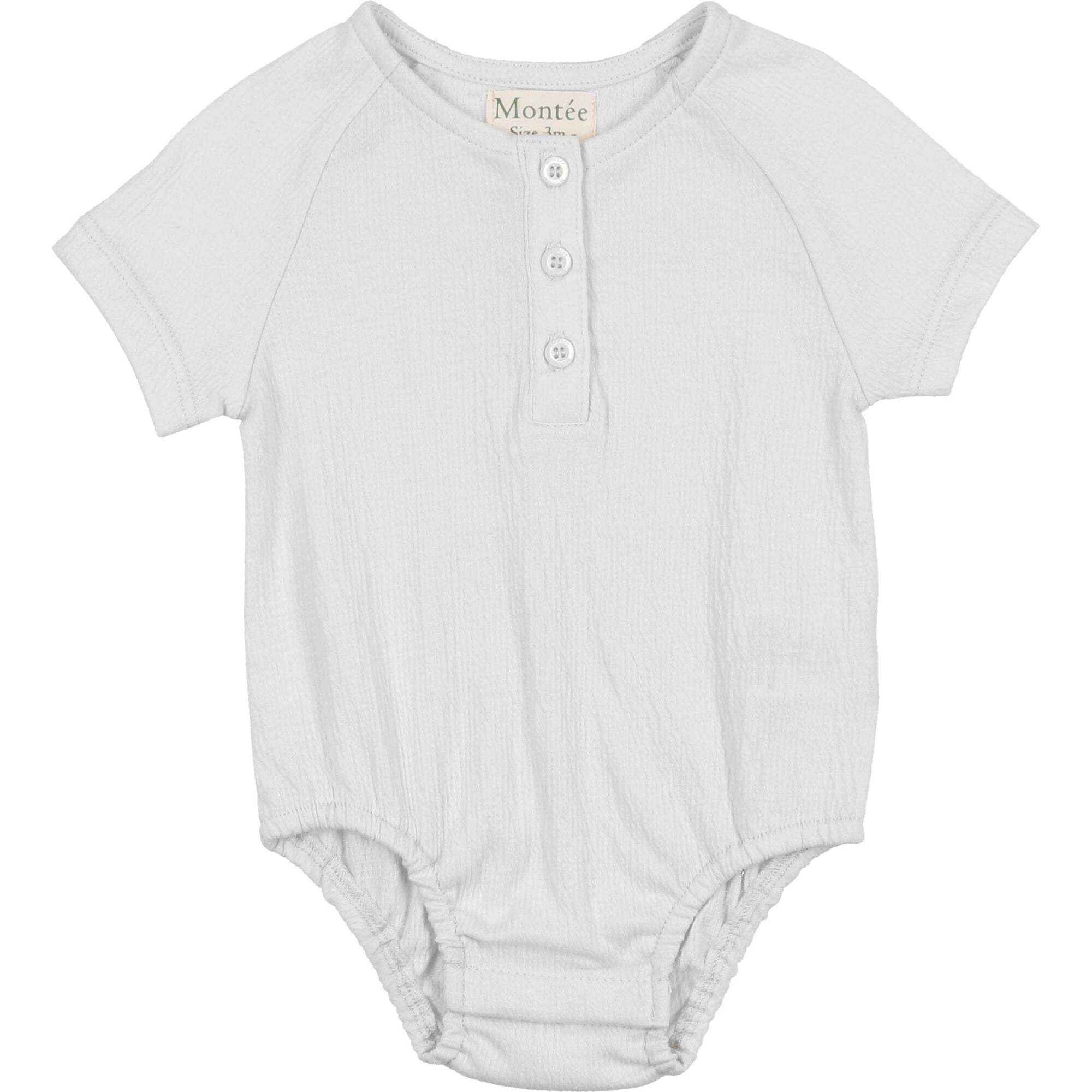 Boys Printed Gauze Romper, White - Onesies - 1