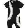 Arc Patch Romper, Black & White - Onesies - 1 - thumbnail