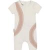 Arc Patch Romper, White & Sand - Onesies - 1 - thumbnail