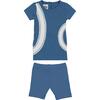 Arc Patch 2-Piece Top & Short Set, Royal Blue - Mixed Apparel Set - 1 - thumbnail