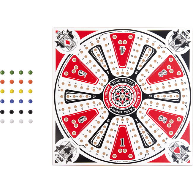 Rustik: 6-Player Tock Pachisi Game W/ Wood Playing Board - Games - 2