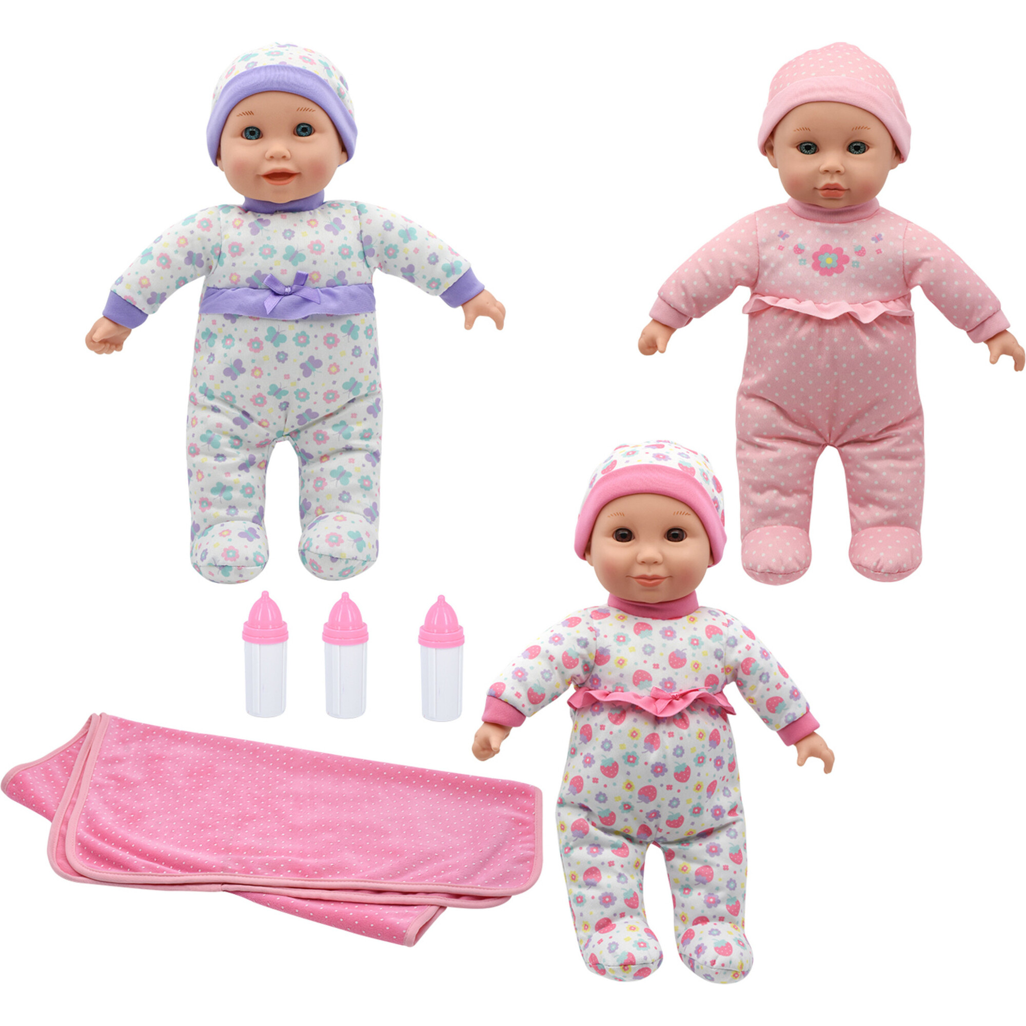 Cuddle Kids: 14" Lovable Talking Triplets Dolls - Dolls - 1