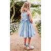 Rose Sleeveless Smocked Dress, Blue - Dresses - 3