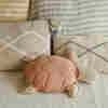 Quilted Shell Turtle Cushion, Orange And Natural - Pillows - 2