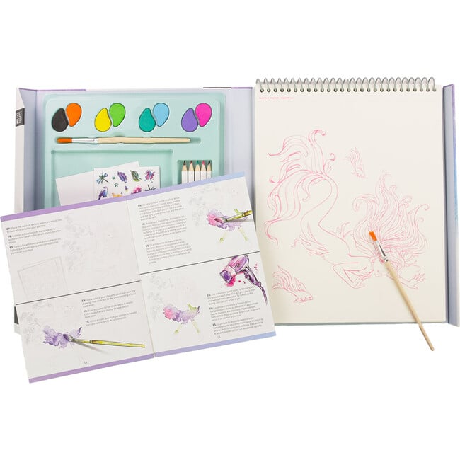 Fantastic Unicorn, Mermaids & Fairies Watercolor Kit - Craft Kits - 3