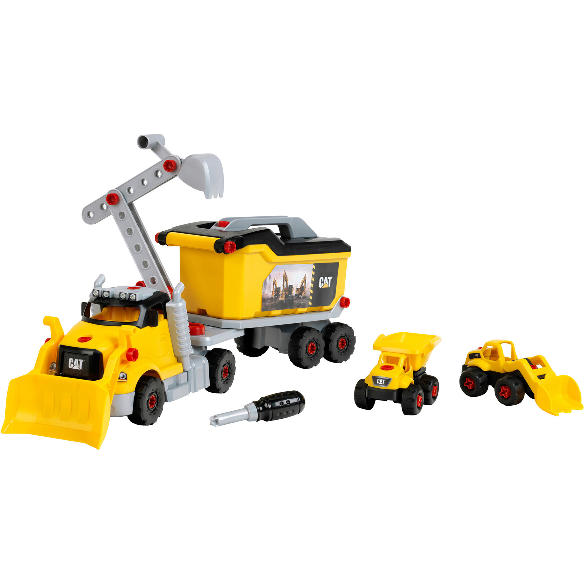 Cat: Screw Truck 4-In-1 Construction Playset, 23 Pieces - Transportation - 1