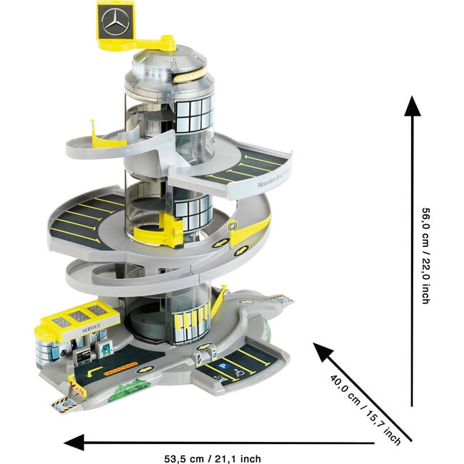 Mercedes-Benz: Electric Car Park Playset W/ 2 Cars - Role Play Toys - 4