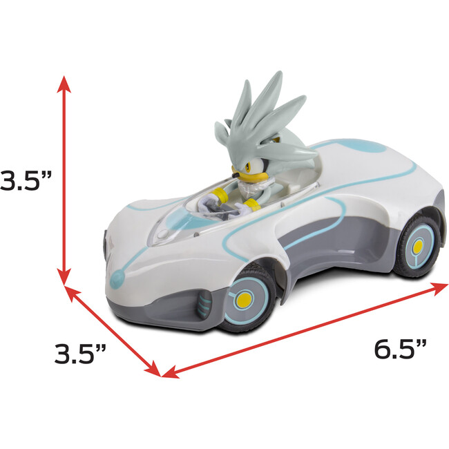 NKOK Team Sonic Racing RC Car in Silver, 1:28 Scale - Transportation - 5
