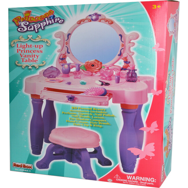 Red Box Pretend Play Light Up Princess Vanity Table - Role Play Toys - 2