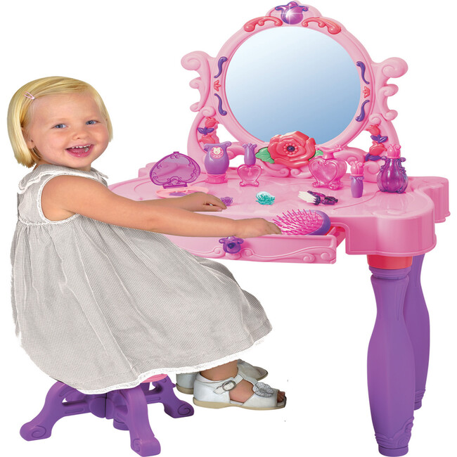 Red Box Pretend Play Light Up Princess Vanity Table - Role Play Toys - 3