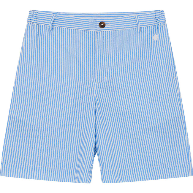Magnus Striped  Shorts, Blue Stripes