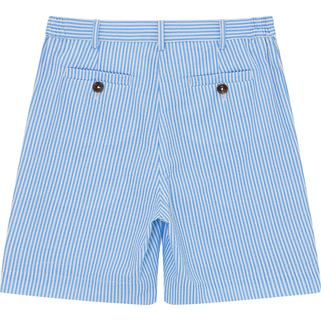 Magnus Striped  Shorts, Blue Stripes - Shorts - 2