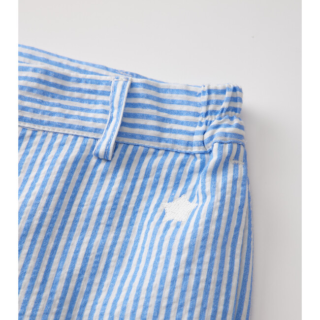 Magnus Striped  Shorts, Blue Stripes - Shorts - 4