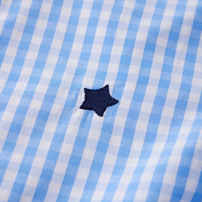 Hunter Gingham Shirt, Powder Blue - Shirts - 4