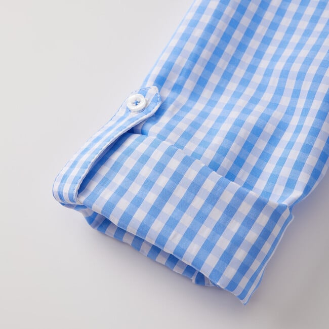 Hunter Gingham Shirt, Powder Blue - Shirts - 6