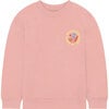 Kids Sun & Waves Crew Neck Sweatshirt, Rose - Sweatshirts - 1 - thumbnail