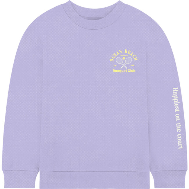 Kids Ocean Beach Crew Neck Sweatshirt, Lavender