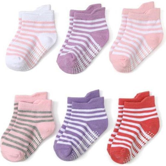 Baby Girls 9 Pair Socks, Stripes - Socks - 1
