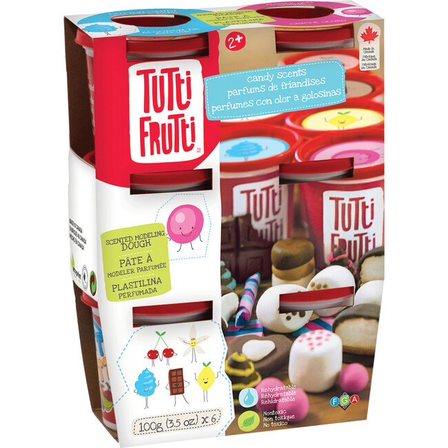 Tutti Frutti: 6-Pack Candy Scented Modeling Dough