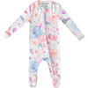 Bloom Print 2-Way Zip-Up Footie, Pink - Footie Pajamas - 1 - thumbnail