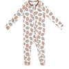 Blitz Print 2-Way Zip-Up Footie, Brown - Footie Pajamas - 1 - thumbnail