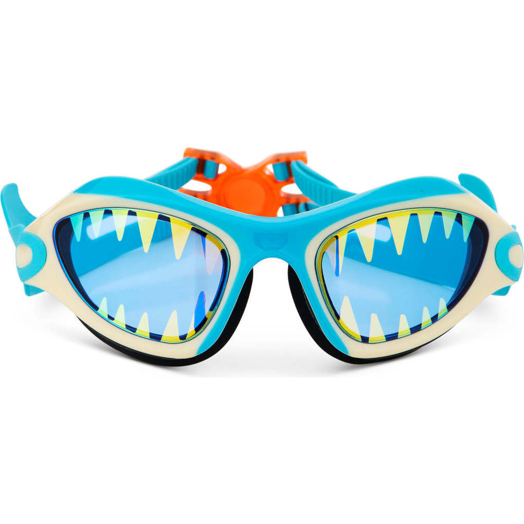 Shark Megamouth Shark Tooth White Youth Novelty Swim Goggle, White - Swim Goggles - 1