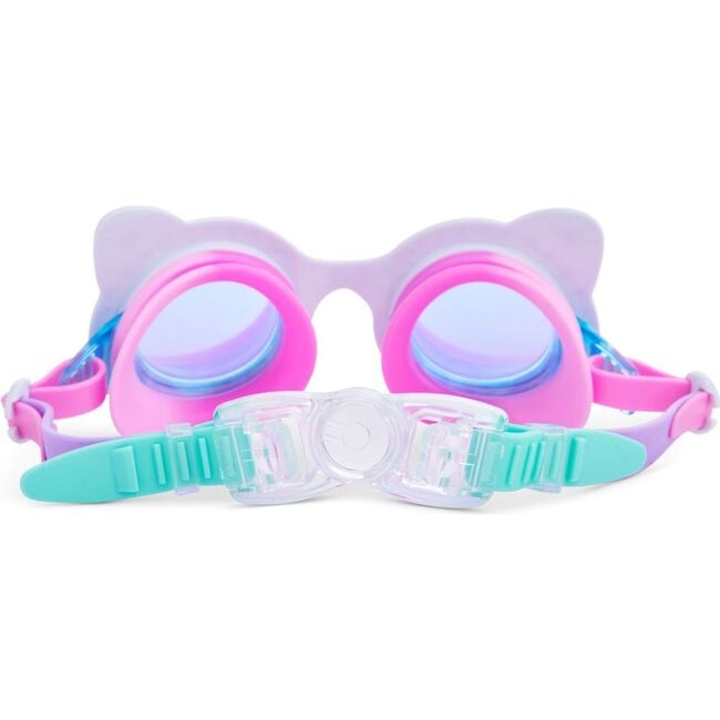 Porcelain Pink Cat Frame Swim Goggle, Pink - Swim Goggles - 3