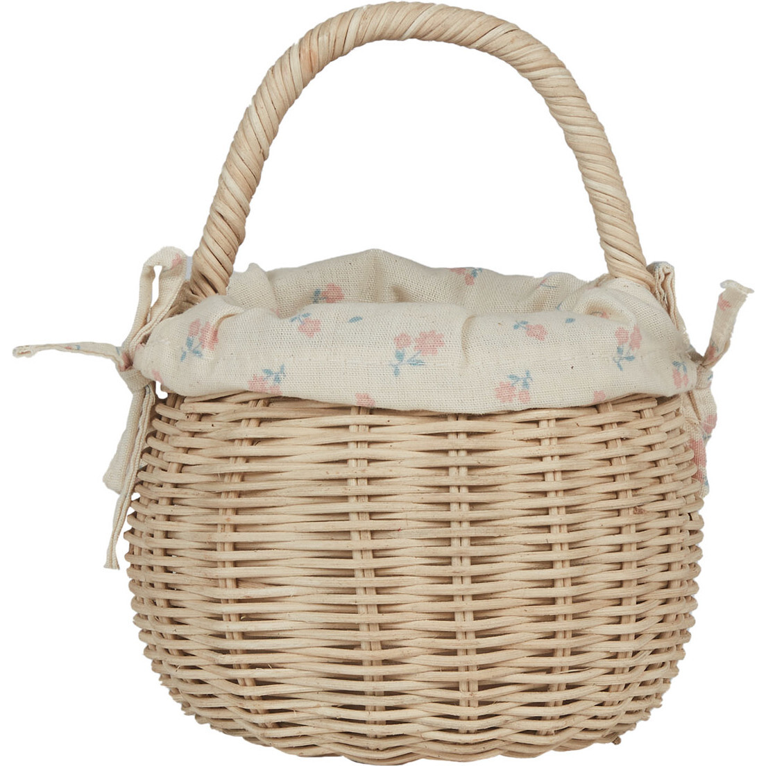 Rattan Berry Basket with Lining – Pansy - Easter Baskets - 1