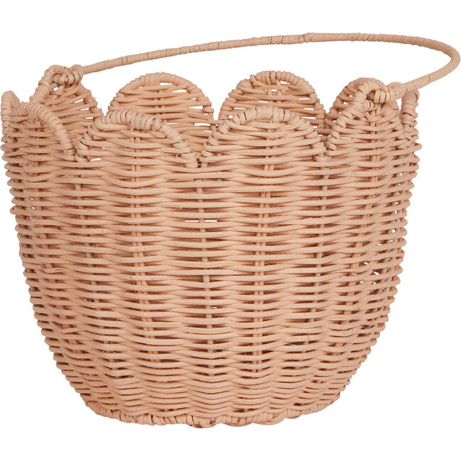 Rattan Tulip Carry Basket - Seashell Pink - Easter Baskets - 6