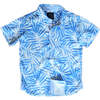 Tropical Palms Blue Short Sleeve Shirt - Shirts - 1 - thumbnail