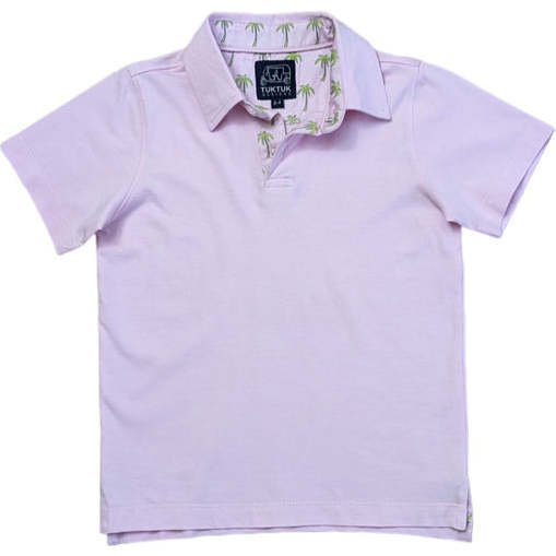 Pink Palms Polo Short Sleeves