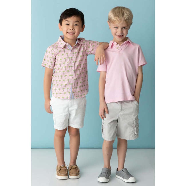 Pink Palms Shirt Short Sleeves - Shirts - 3