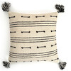 Bit of Meraki Siara Throw Pillow Cover, Cream and Black - Decorative Pillows - 1 - thumbnail