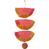 Floc Raffia Parade Wall Hanging, Coral Sunset - Wall Décor - 1 - thumbnail