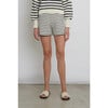 Women's Lea Double-Knit Stripe Short, Ivory & Navy - Shorts - 3