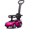 Lamborghini 3-in-1 Kids Push Ride On Toy Car (Pink) - Ride-Ons - 1 - thumbnail